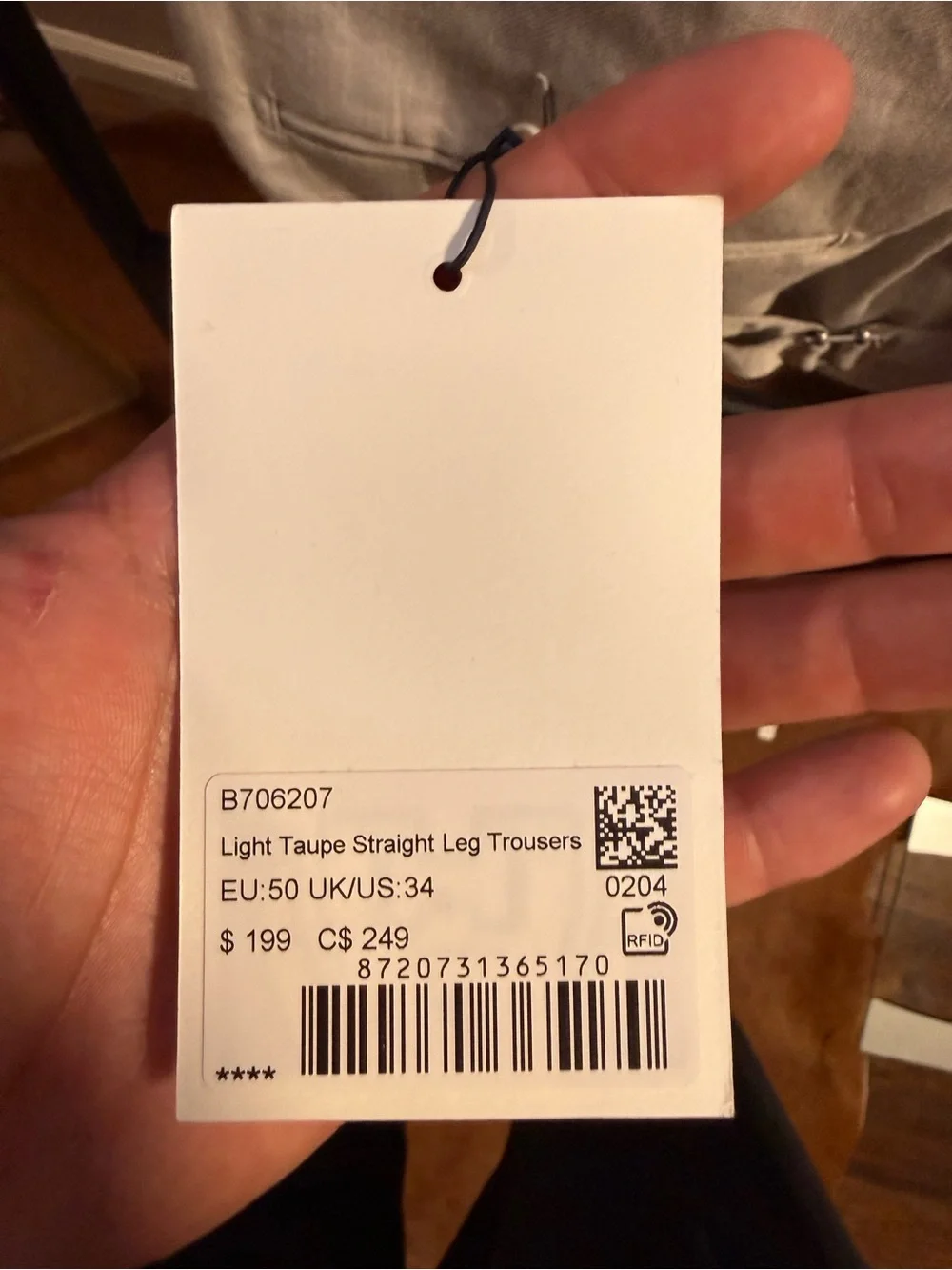 Suitsupply Light Gray Men's Dress Pants